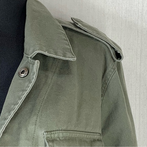 Who What‎ Wear~Women's Army Green Cotton Military/Utility/Field Jacket~Sz L - Picture 7 of 15